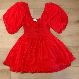 NWT Meritt Red Puff Sleeve Mini Dress
Merit / impressions boutique